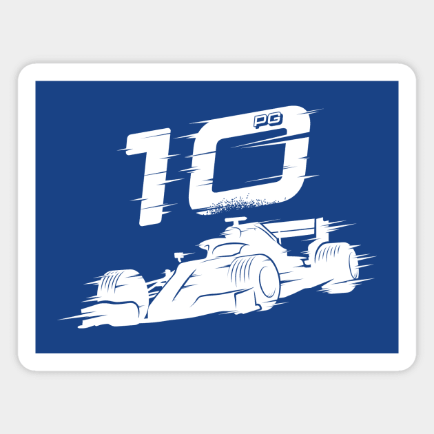 We Race On! 10 [White] Magnet by DCLawrenceUK